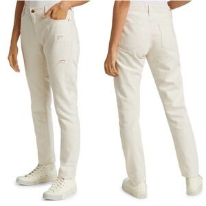 FRAME LE GARCON MID RISE STRAIGHT FIT JEANS IN CREAM NWT WOMEN'S SIZE‎ 25